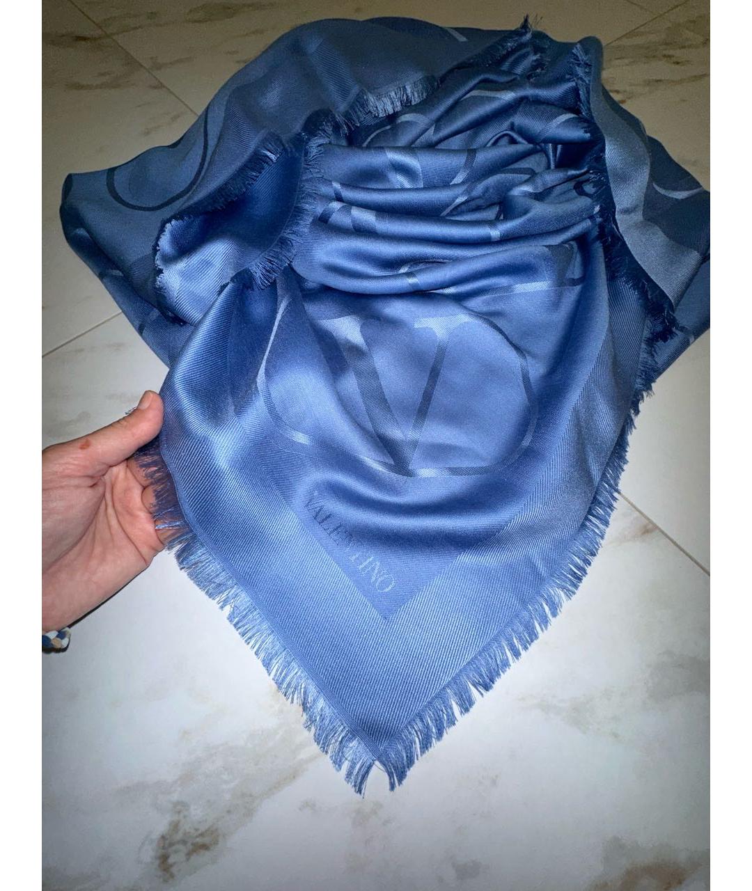 VALENTINO Голубой платок, фото 6
