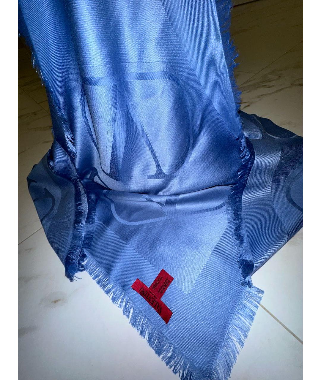 VALENTINO Голубой платок, фото 5