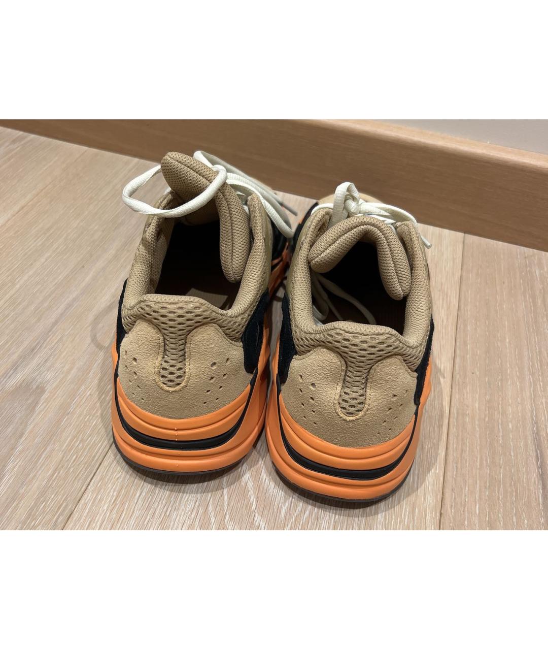 ADIDAS YEEZY Оранжевое замшевые кроссовки, фото 4