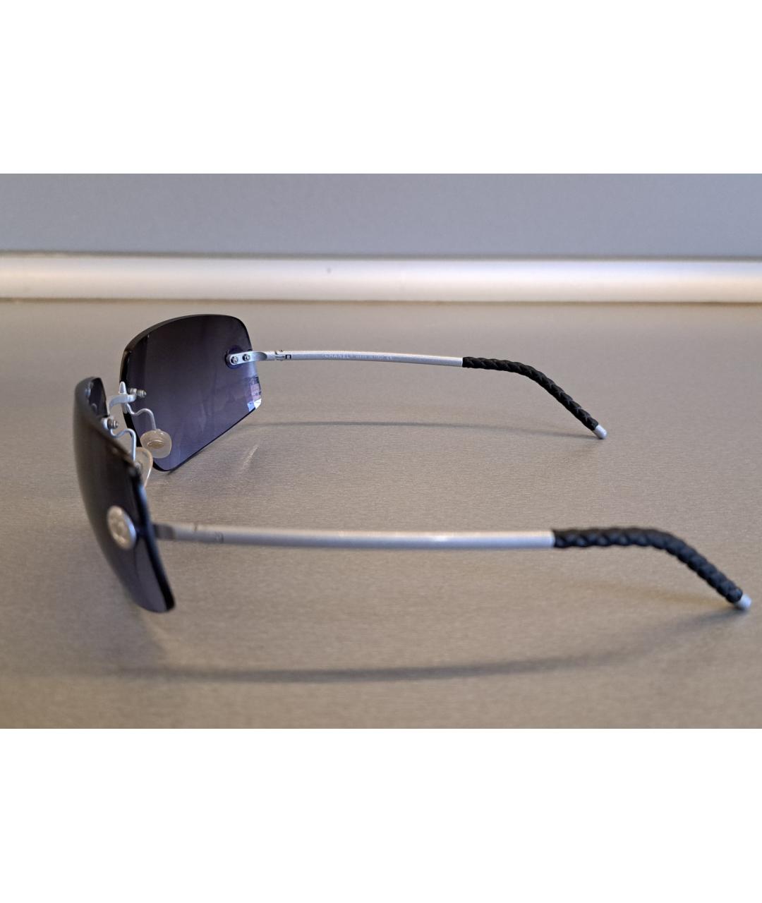 CHANEL PRE-OWNED Фиолетовые металлические солнцезащитные очки, фото 6