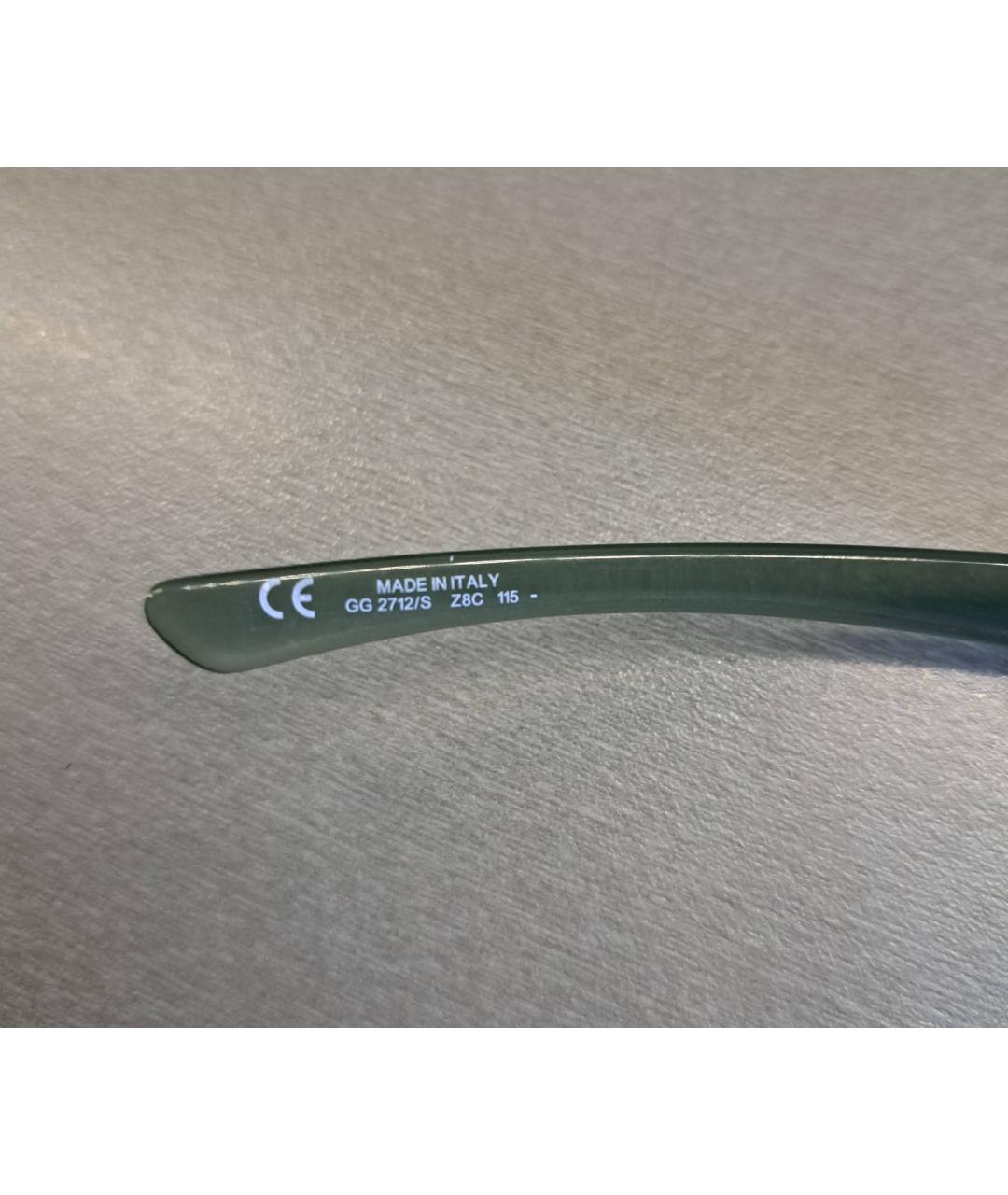 GUCCI Зеленые пластиковые солнцезащитные очки, фото 4