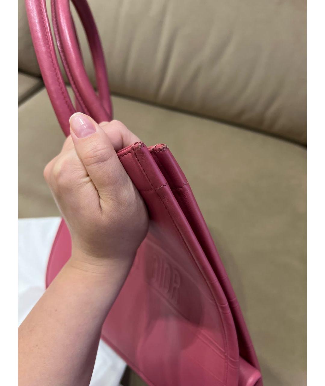 CHRISTIAN DIOR PRE-OWNED Розовая кожаная сумка тоут, фото 7