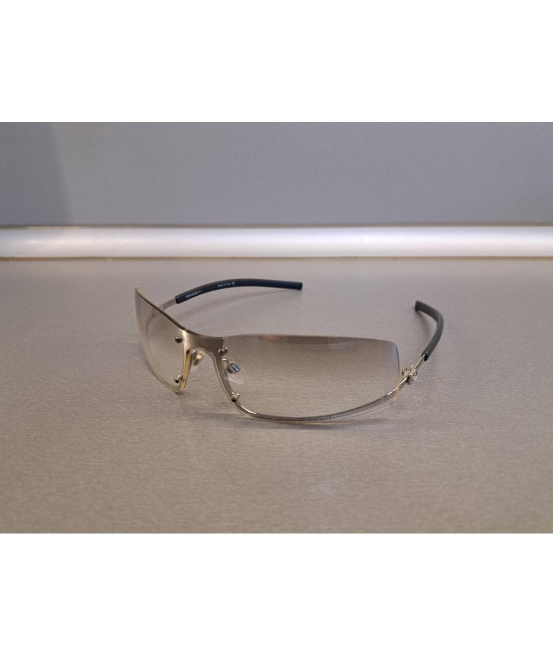 CHANEL PRE-OWNED Белые пластиковые солнцезащитные очки, фото 2