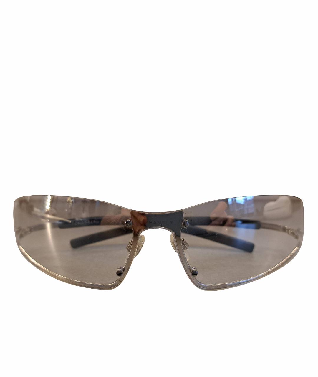 CHANEL PRE-OWNED Белые пластиковые солнцезащитные очки, фото 1