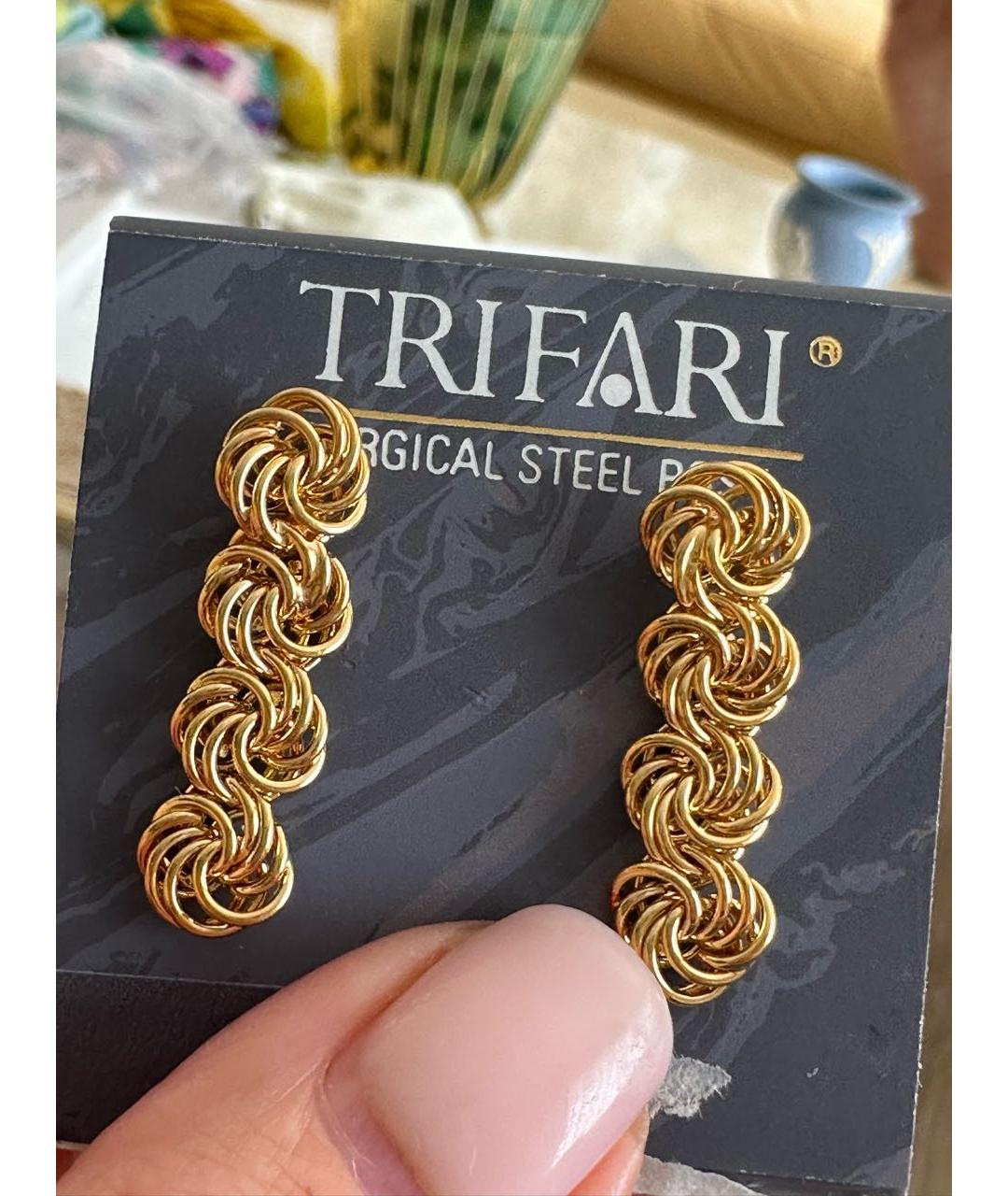 TRIFARI Золотой металлический комплект, фото 2