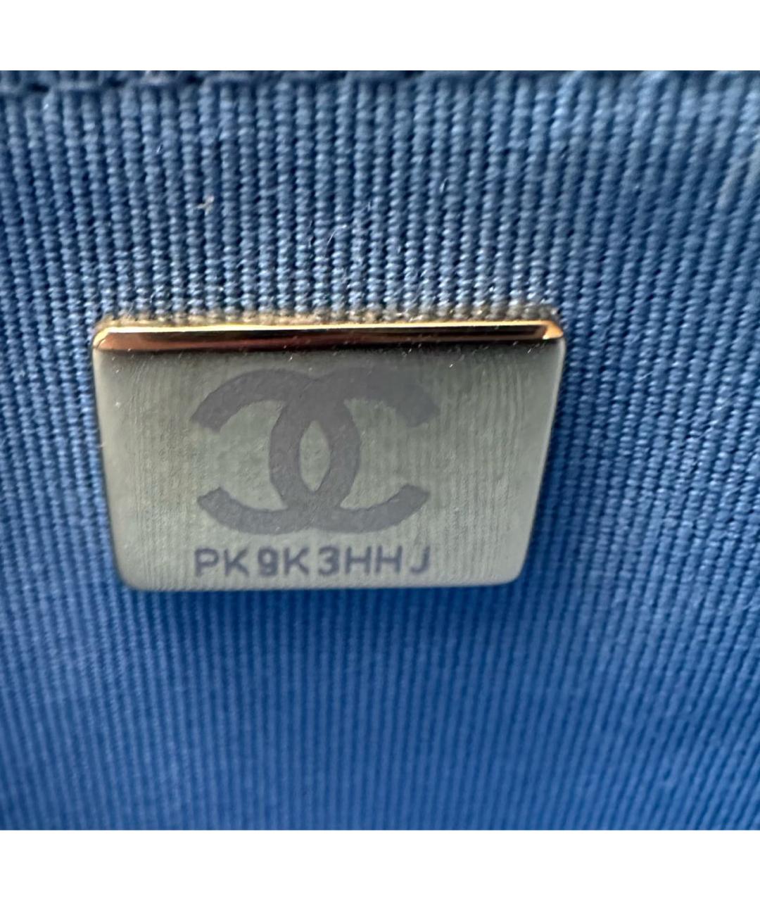 CHANEL Голубая деним сумка через плечо, фото 6