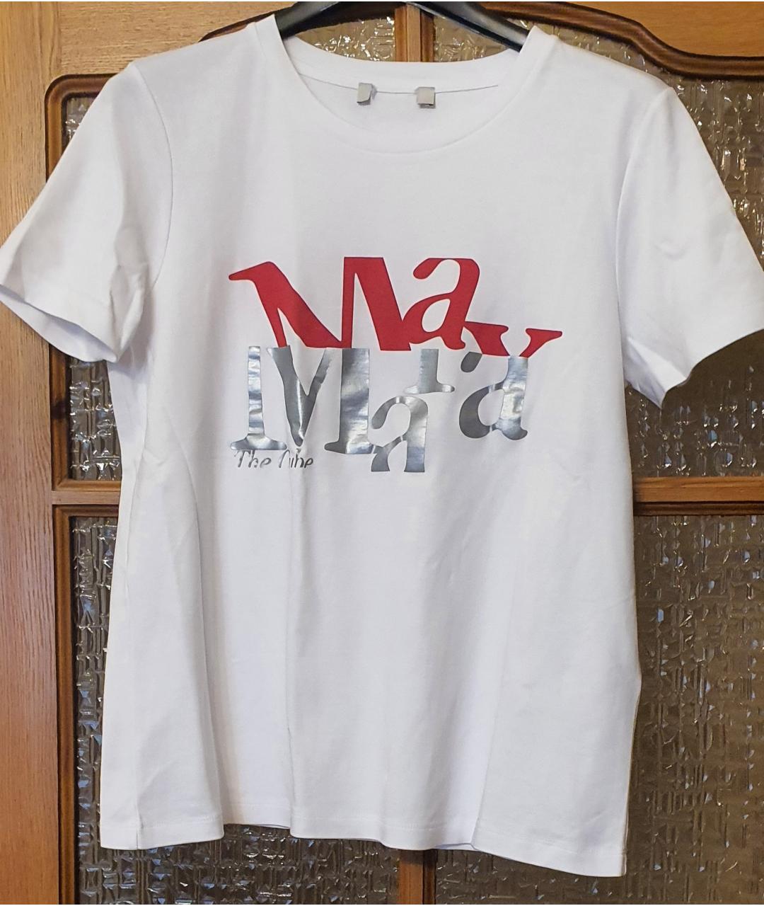 MAX MARA Белая хлопковая футболка, фото 2