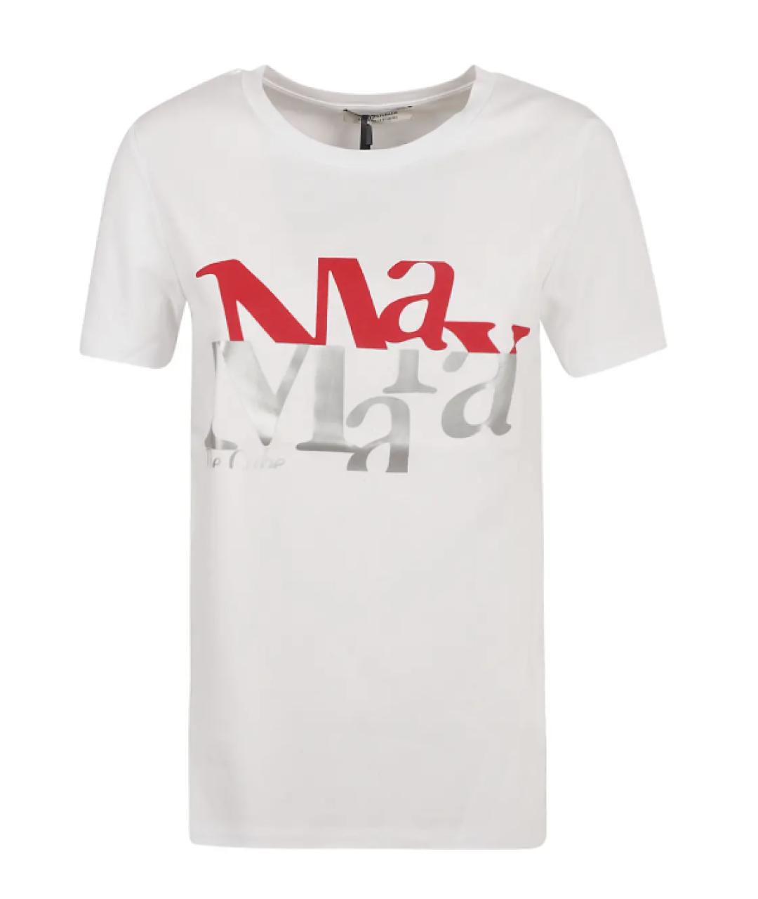 MAX MARA Белая хлопковая футболка, фото 1