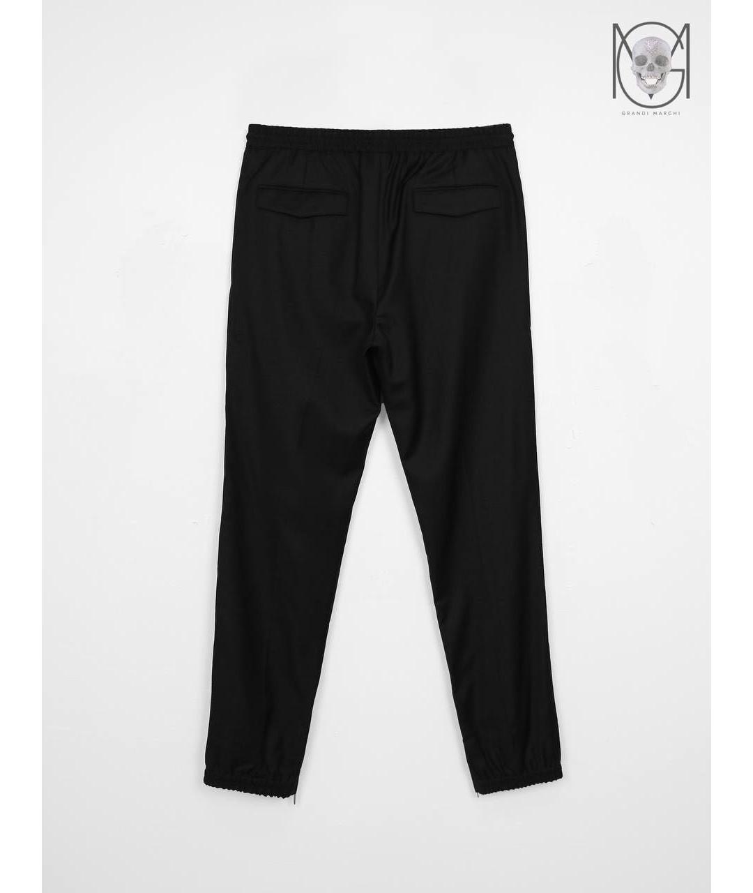 CHRISTIAN DIOR PRE-OWNED Черные шерстяные повседневные брюки, фото 2