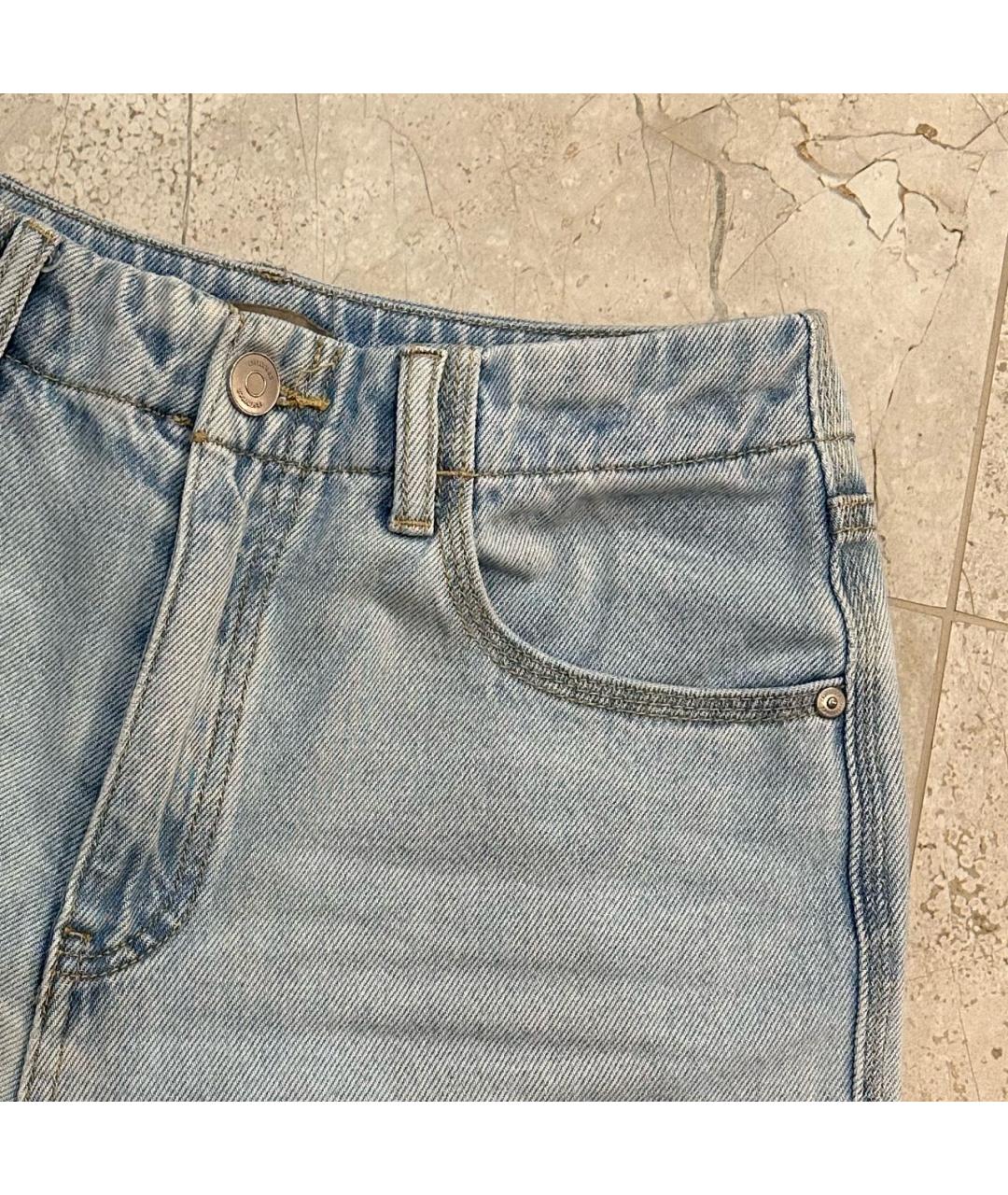 12 STOREEZ Голубые прямые джинсы, фото 4