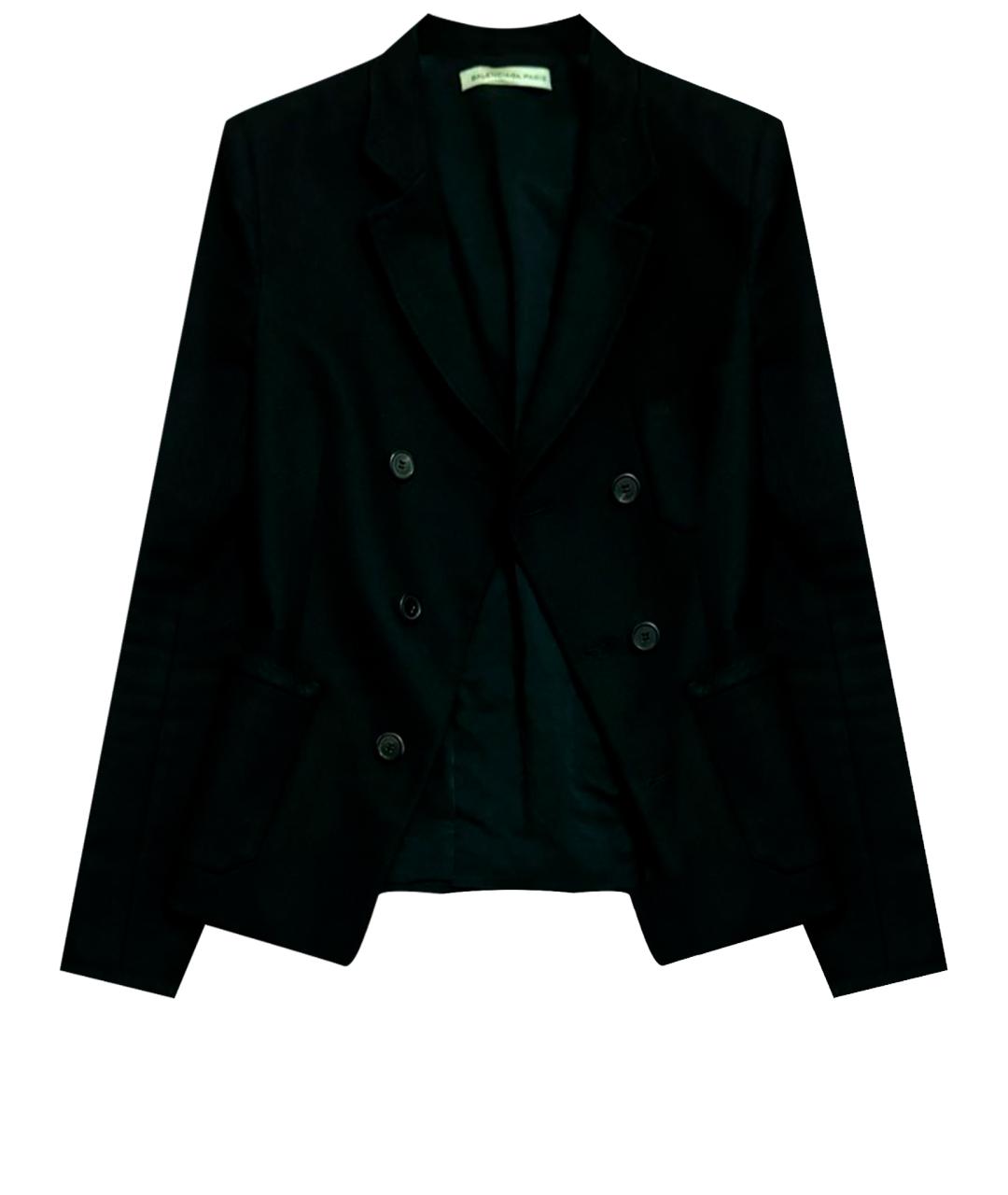 BALENCIAGA Черный шерстяной жакет/пиджак, фото 1