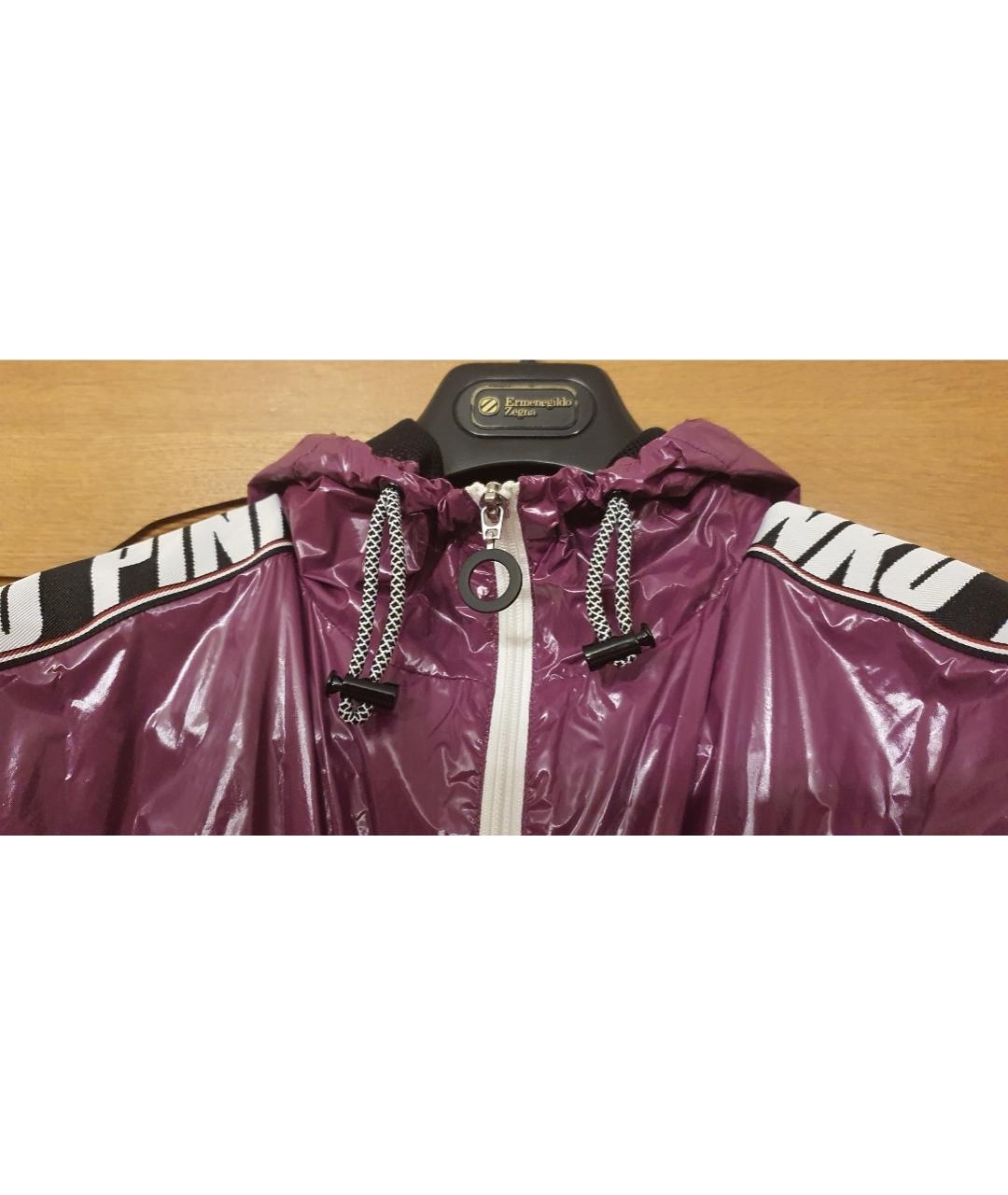 PINKO Фиолетовая полиамидовая куртка, фото 4