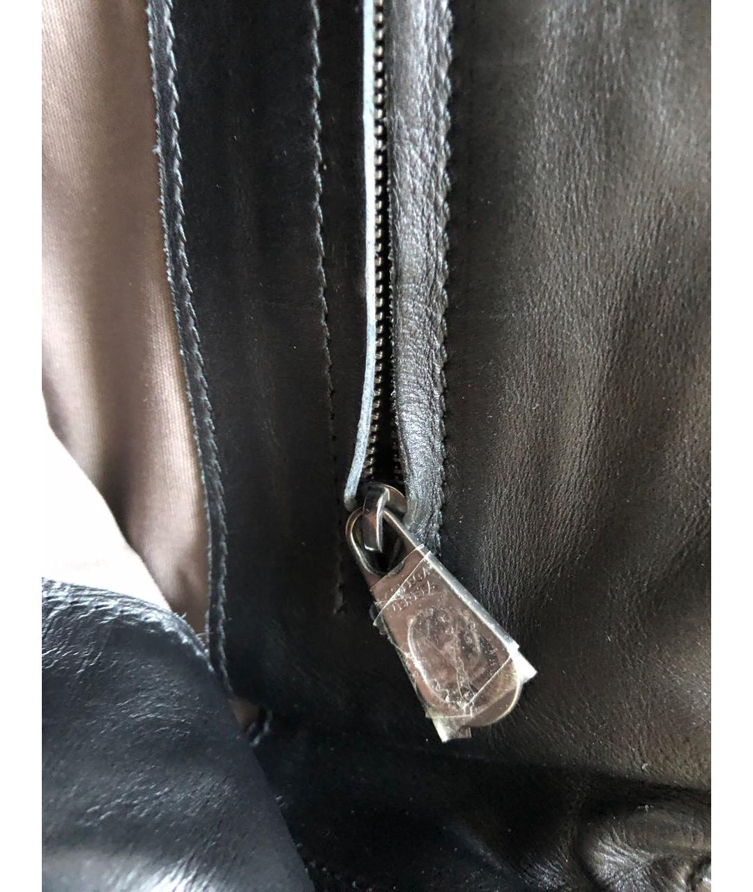 BOTTEGA VENETA Черная кожаная сумка на плечо, фото 4