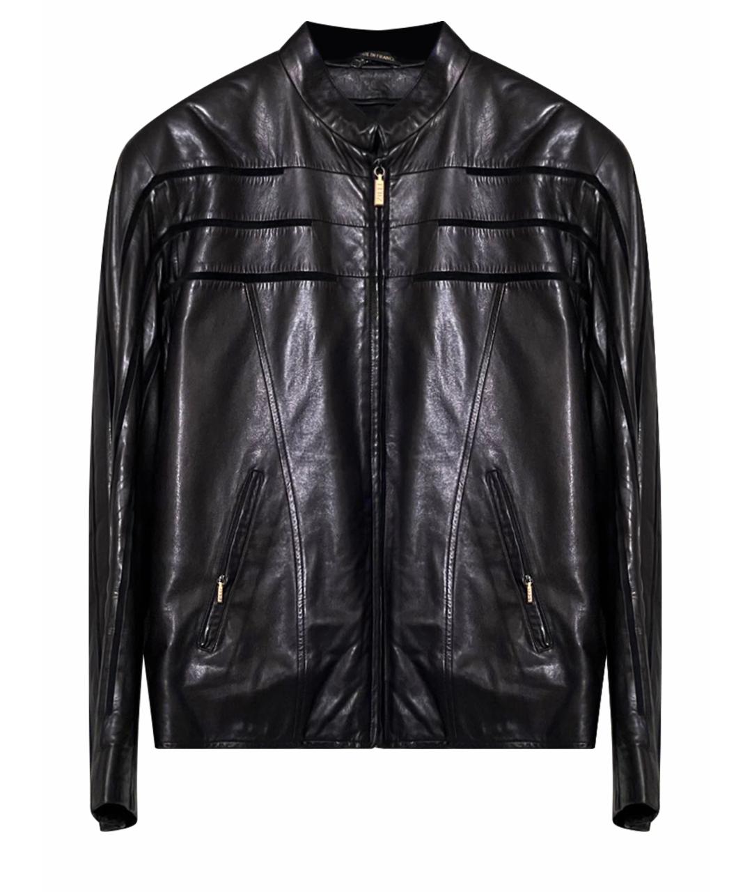 ZILLI Черная кожаная куртка, фото 1