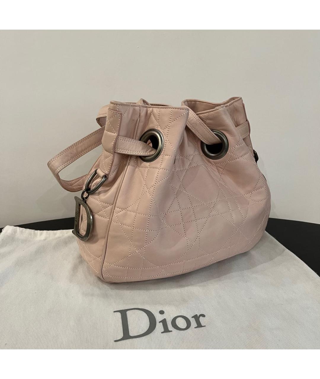 CHRISTIAN DIOR PRE-OWNED Розовая кожаная сумка с короткими ручками, фото 2