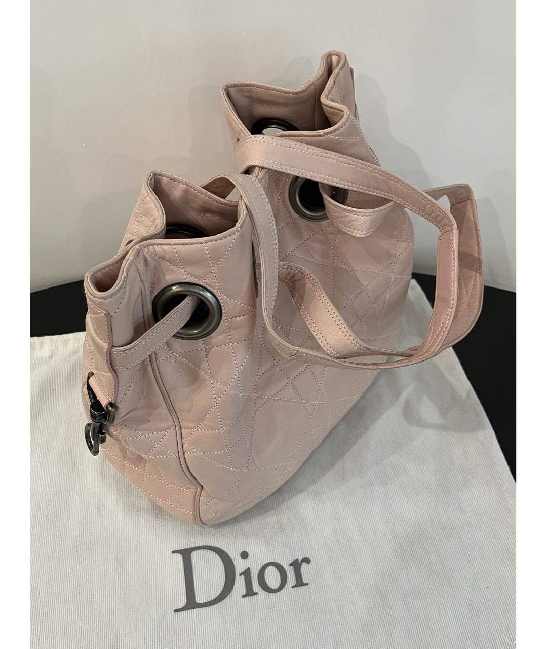 CHRISTIAN DIOR PRE-OWNED Розовая кожаная сумка с короткими ручками, фото 3