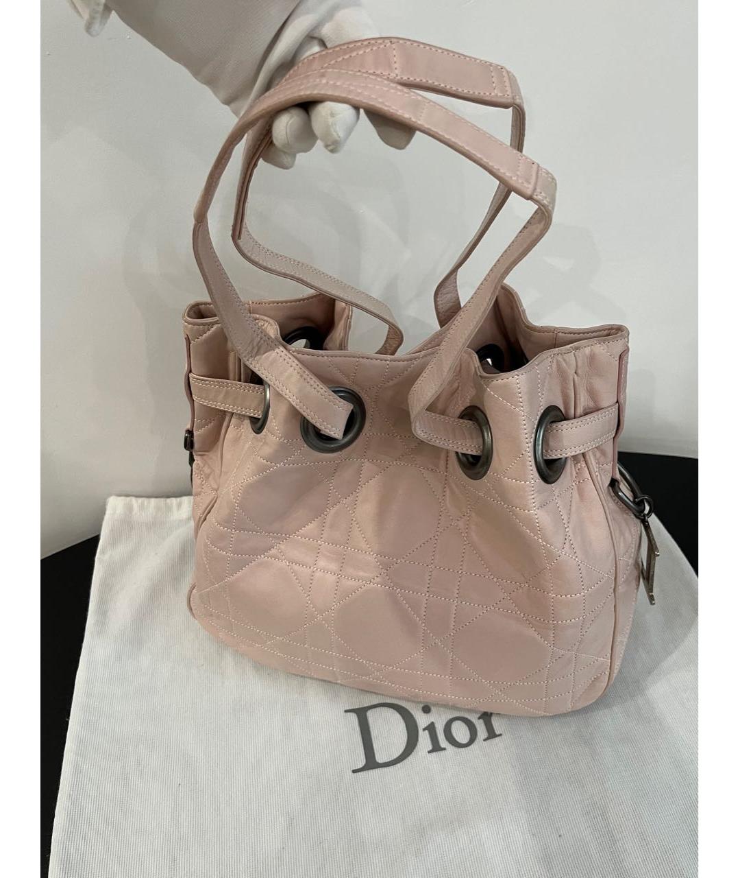 CHRISTIAN DIOR PRE-OWNED Розовая кожаная сумка с короткими ручками, фото 4