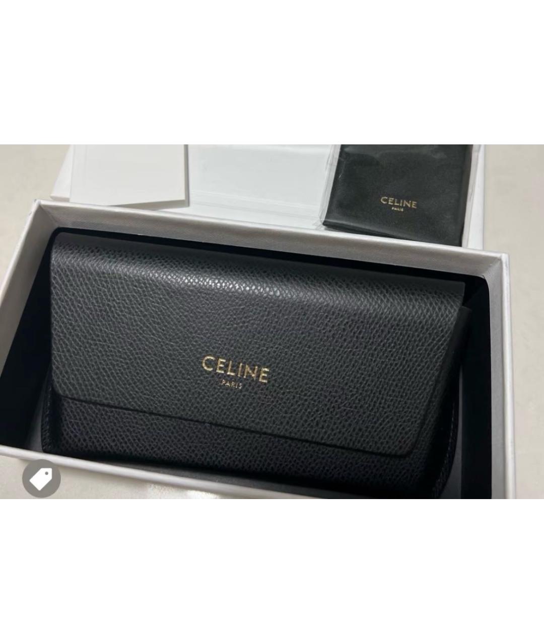 CELINE PRE-OWNED Черные пластиковые солнцезащитные очки, фото 3