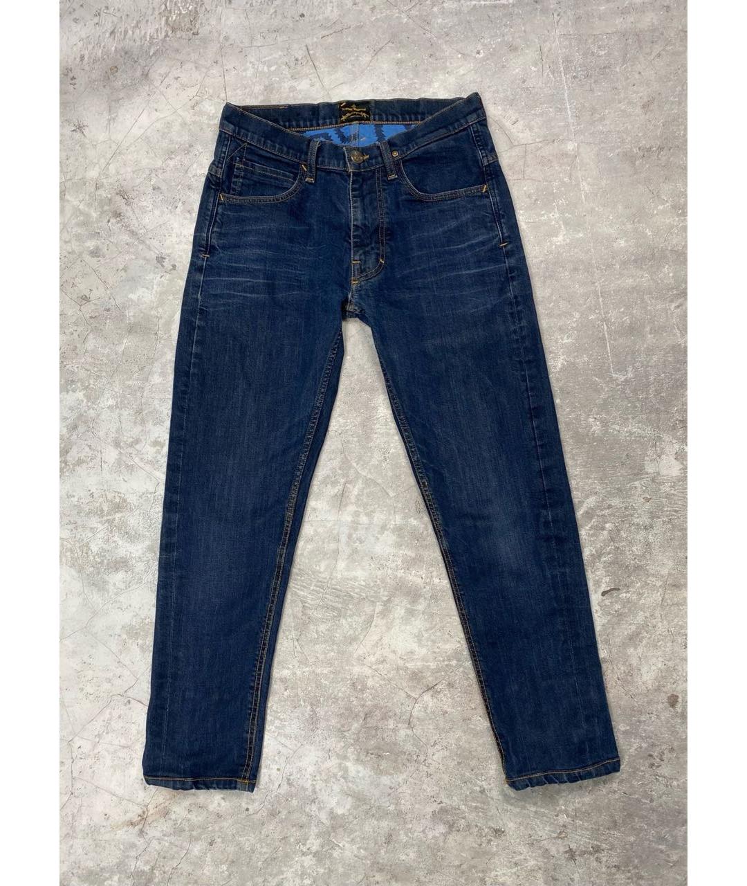VIVIENNE WESTWOOD Синие хлопко-эластановые джинсы, фото 8