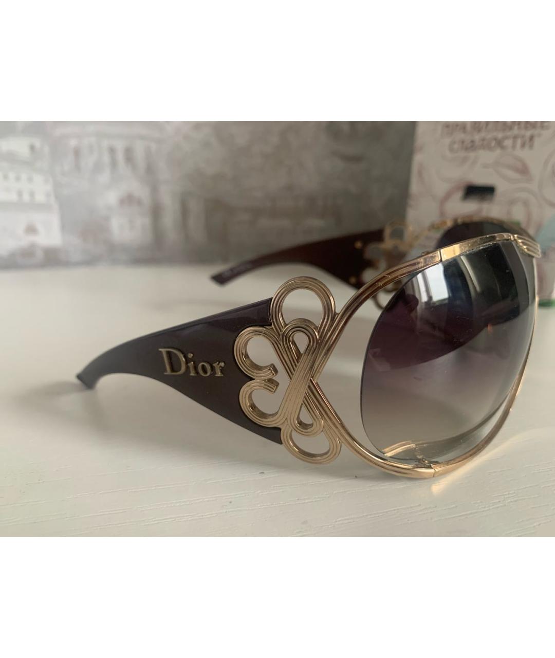 CHRISTIAN DIOR PRE-OWNED Коричневые солнцезащитные очки, фото 2