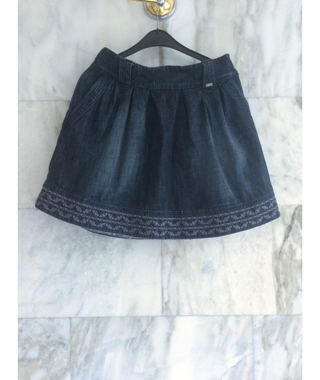 DIESEL Темно-синяя деним юбка мини, фото 10