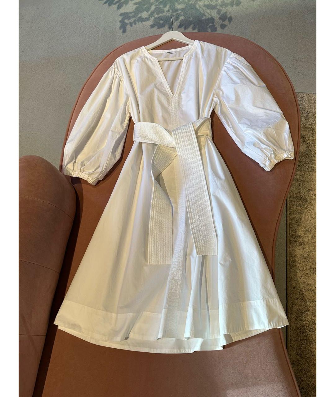 P.A.R.O.S.H. Белое хлопковое повседневное платье, фото 5