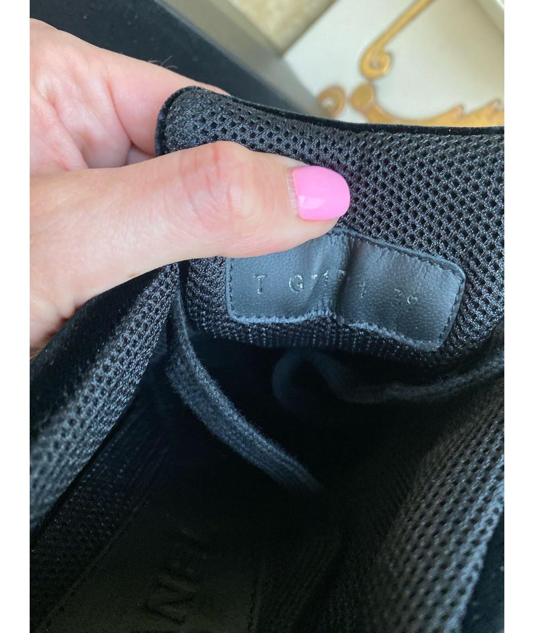 CHANEL Черные бархатные кроссовки, фото 2