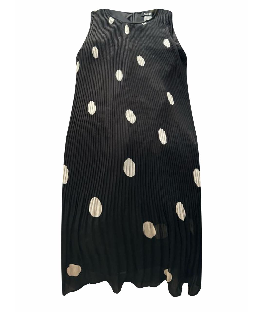 DKNY Черное шифоновое коктейльное платье, фото 1