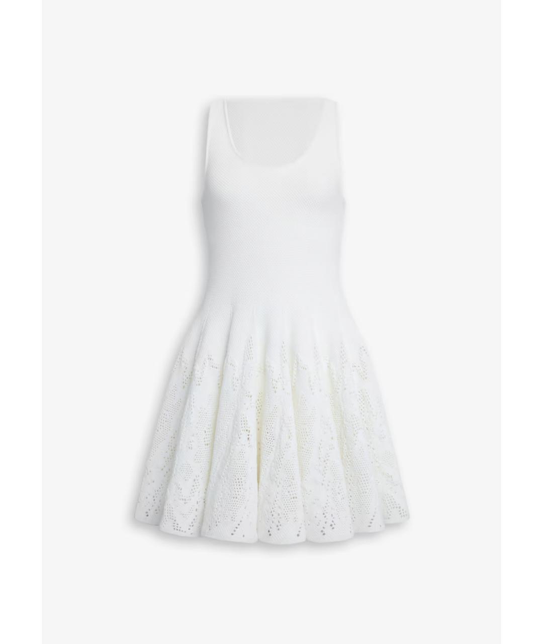 ALAIA Белое хлопковое коктейльное платье, фото 3