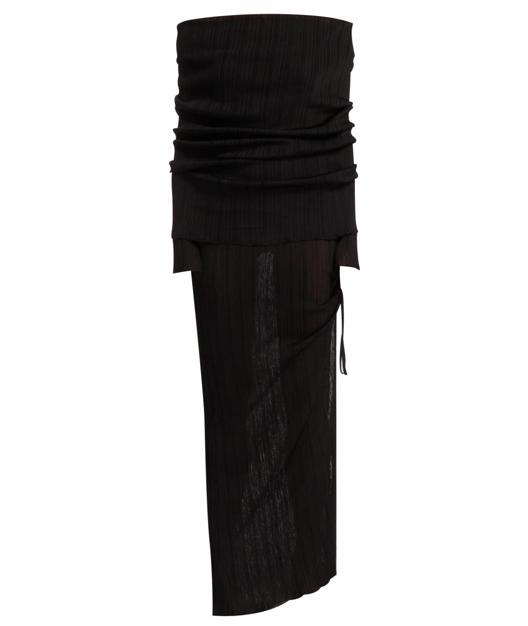 ALAIA Черное вискозное вечернее платье, фото 1