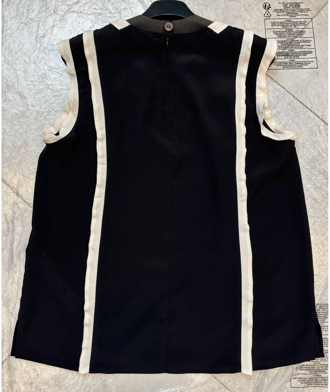 TWIN-SET Черная шелковая блузы, фото 7