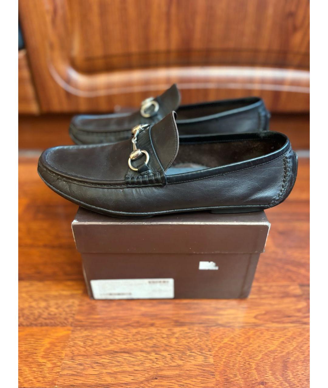 GUCCI Коричневые кожаные мокасины, фото 5