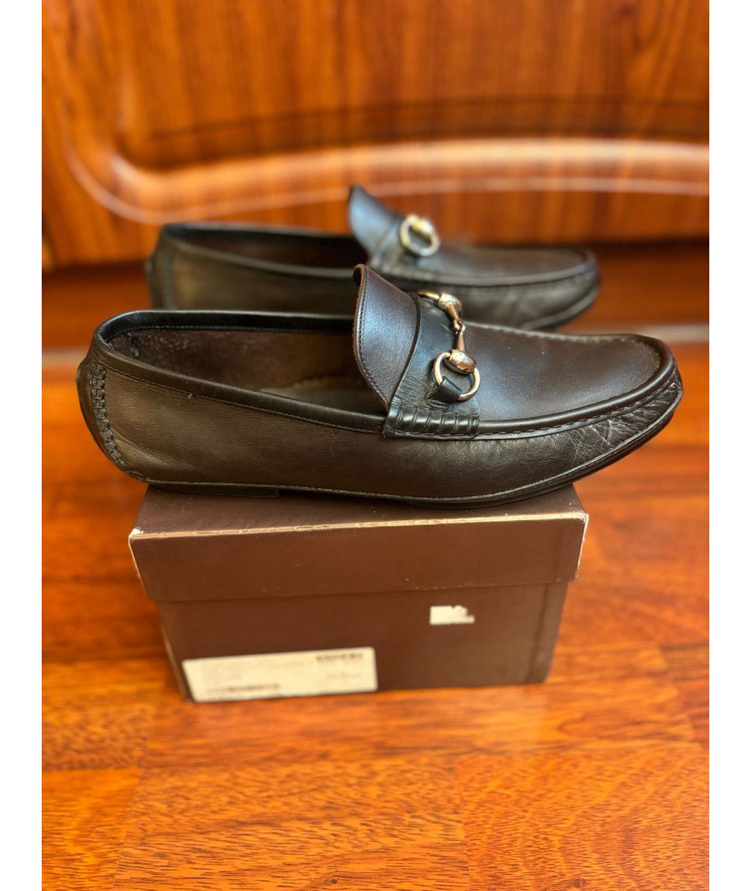 GUCCI Коричневые кожаные мокасины, фото 6