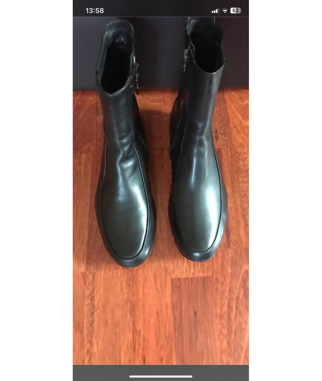 BALLY Черные кожаные высокие ботинки, фото 3