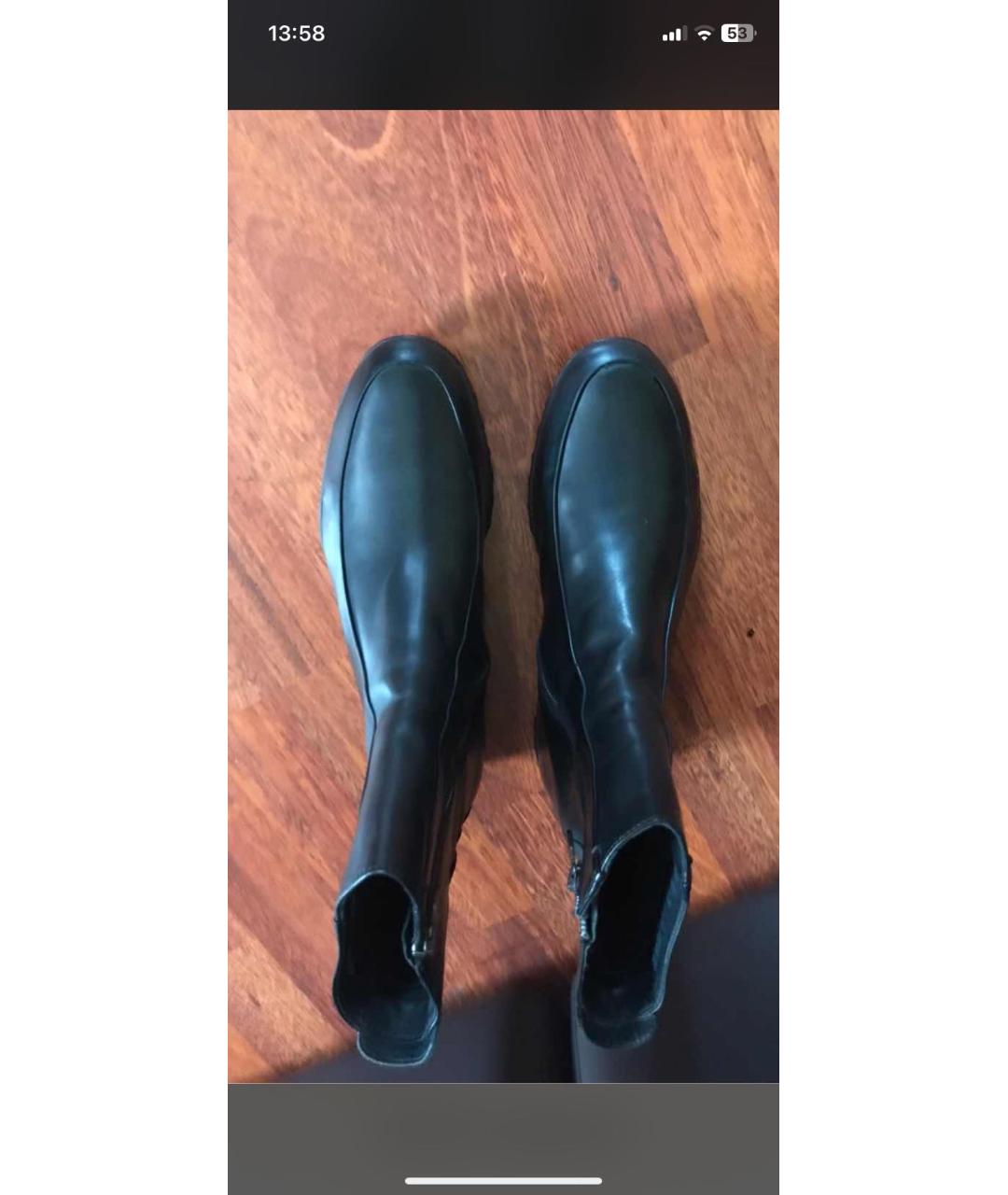 BALLY Черные кожаные высокие ботинки, фото 4