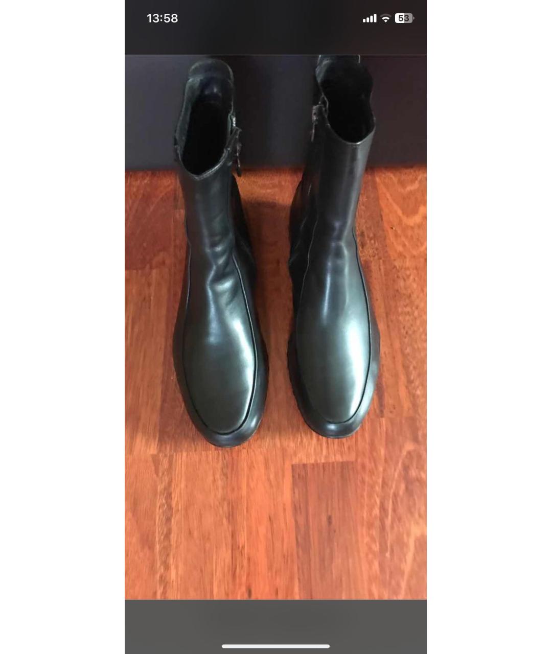 BALLY Черные кожаные высокие ботинки, фото 8