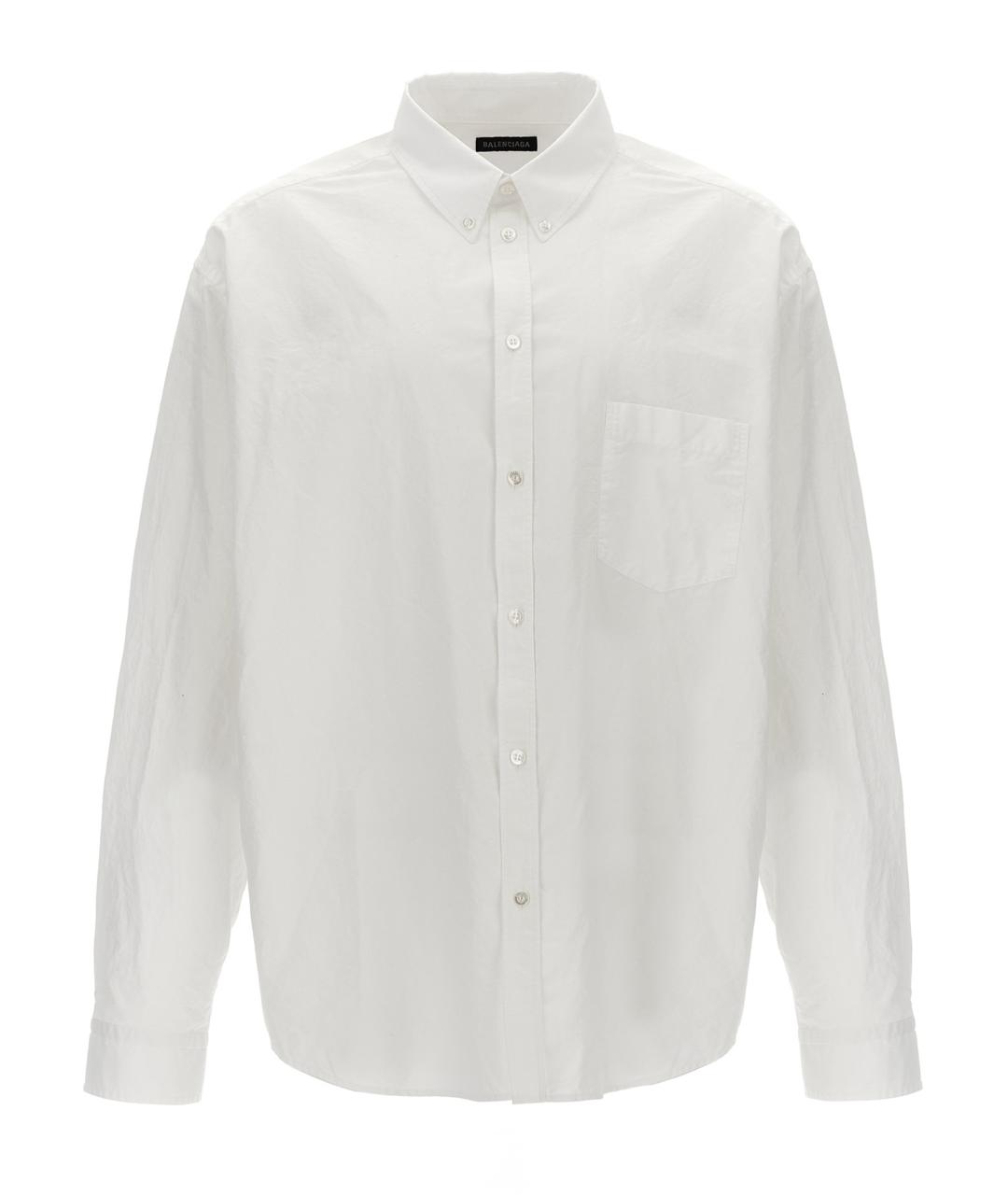 BALENCIAGA Белая хлопковая кэжуал рубашка, фото 1