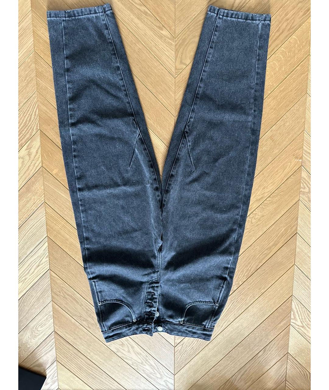 12 STOREEZ Черные хлопковые прямые джинсы, фото 5