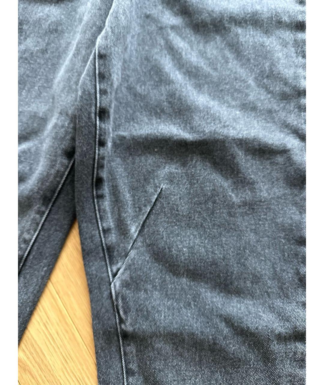12 STOREEZ Черные хлопковые прямые джинсы, фото 4