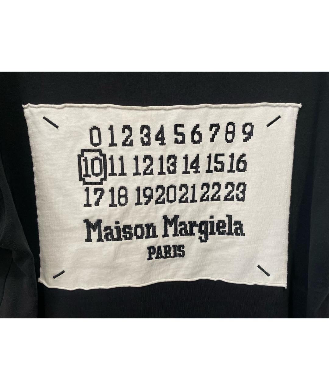 MAISON MARGIELA Черная хлопковая футболка, фото 7