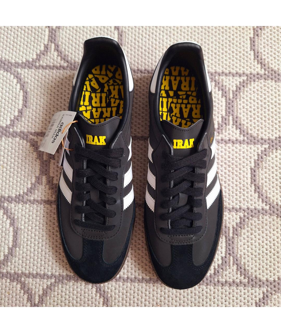 Black yellow adidas samba best sale