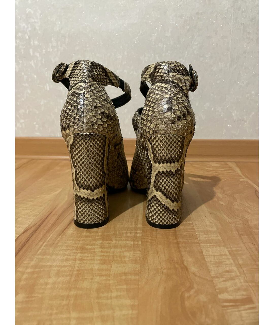 DOLCE&GABBANA Бежевые туфли из экзотической кожи, фото 4