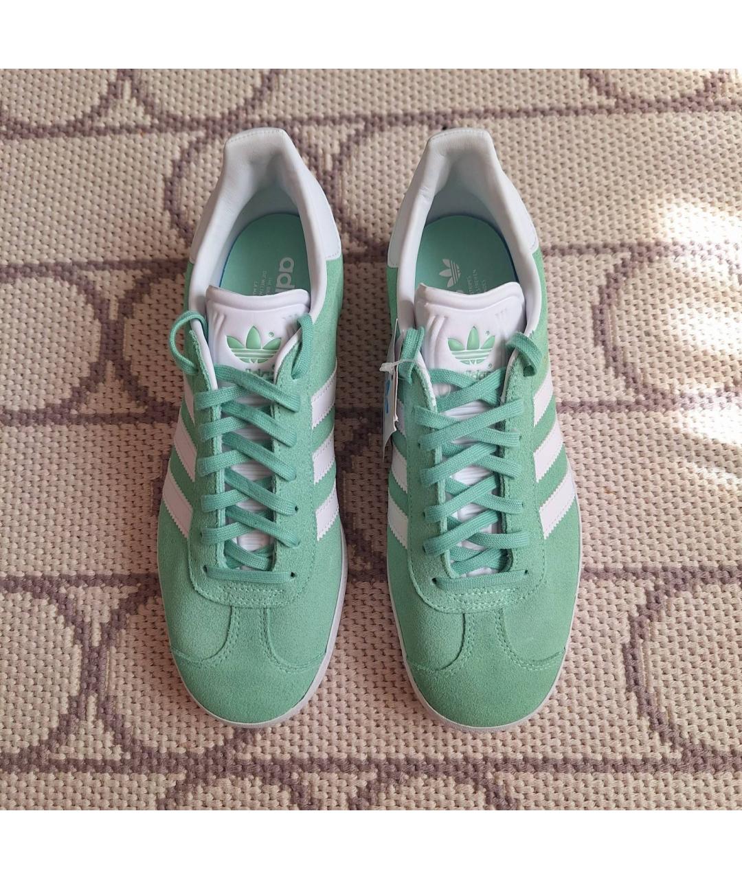 ADIDAS Зеленые замшевые кроссовки, фото 2