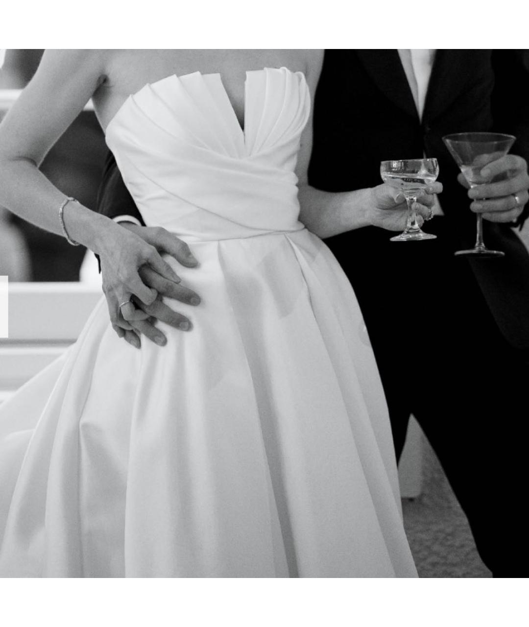 ELIE SAAB Белое шелковое свадебное платье, фото 5