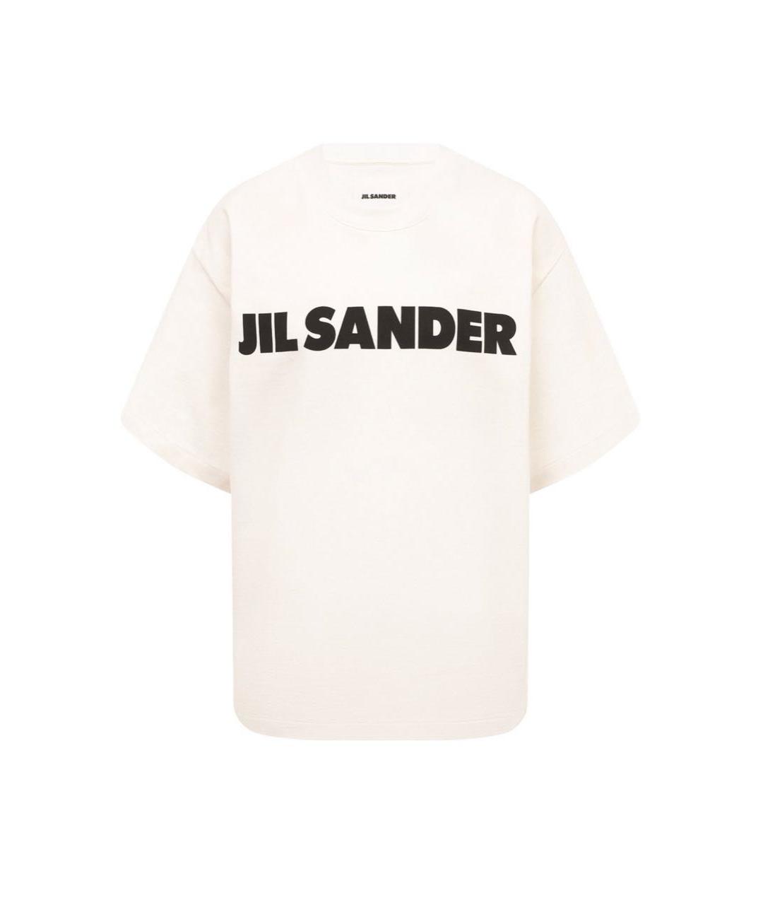 JIL SANDER Белая хлопковая футболка, фото 1