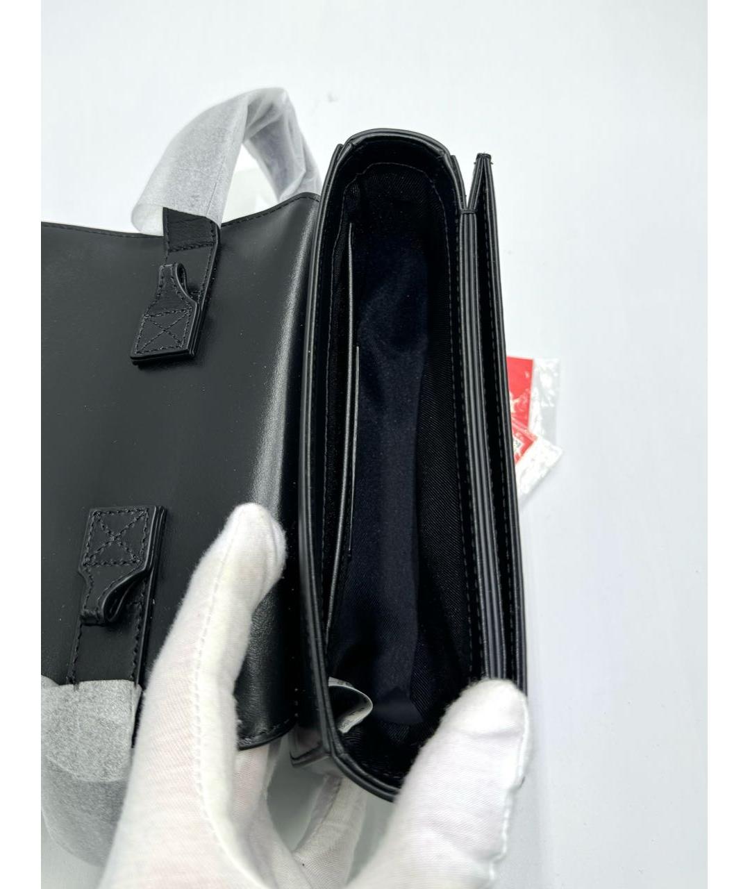DIESEL Черная кожаная сумка с короткими ручками, фото 8