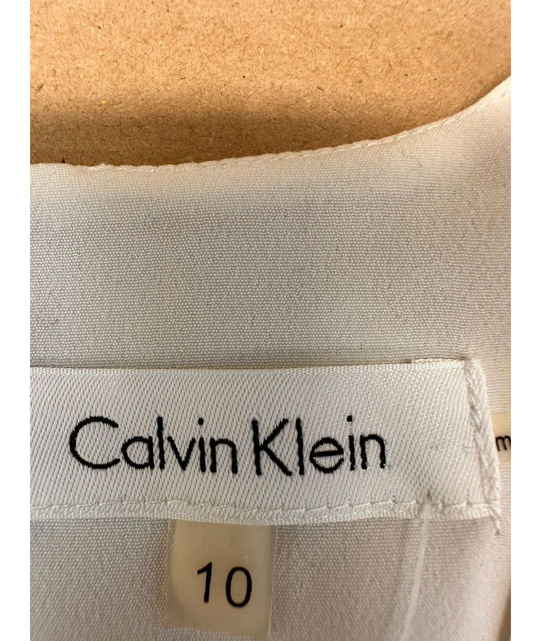 CALVIN KLEIN Белый полиэстеровый комбинезон, фото 4