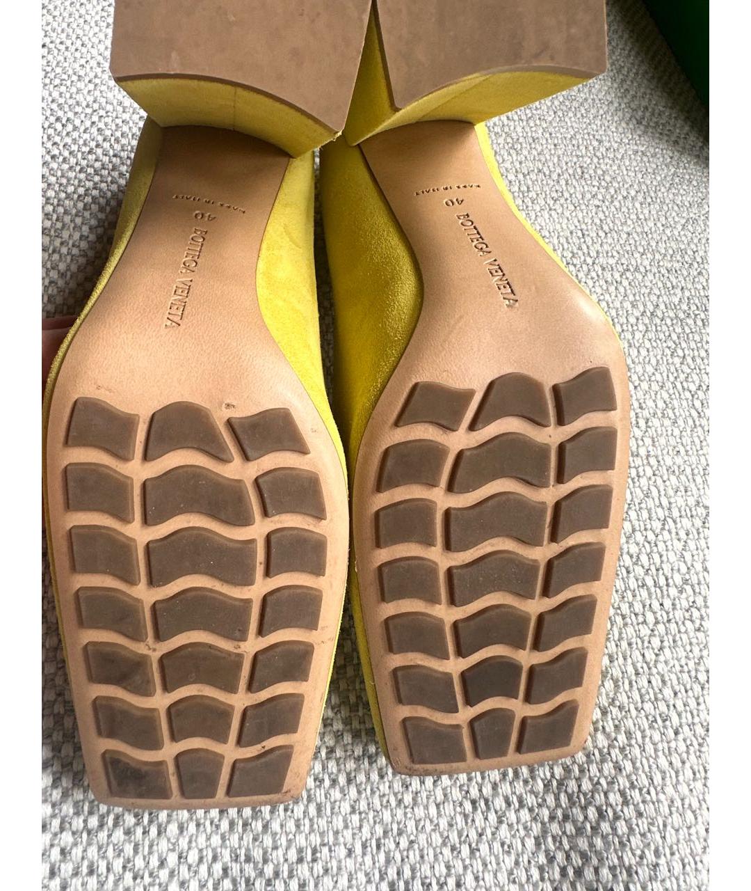 BOTTEGA VENETA Желтые замшевые туфли, фото 2