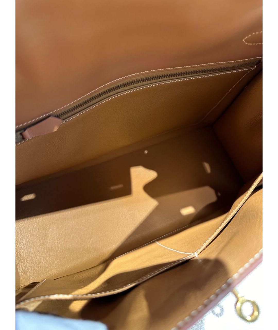 HERMES Кожаная сумка с короткими ручками, фото 6