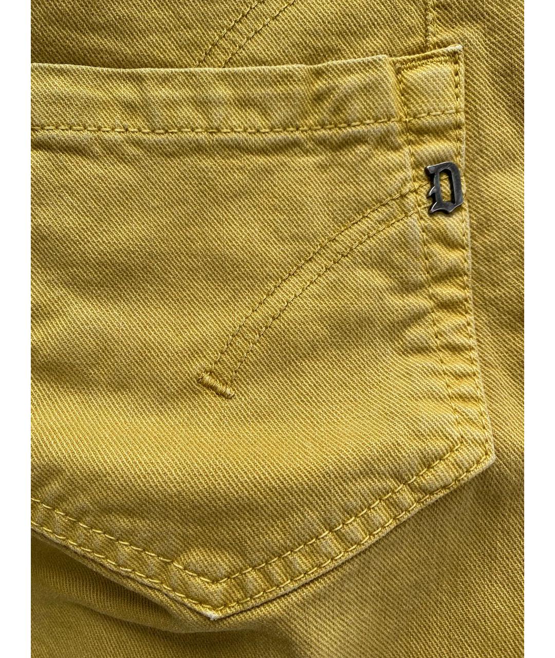 DONDUP Желтые хлопко-эластановые шорты, фото 4
